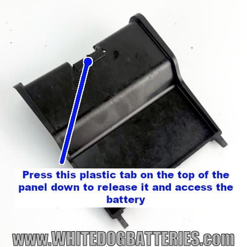 Battery access panel off bike